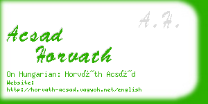 acsad horvath business card
